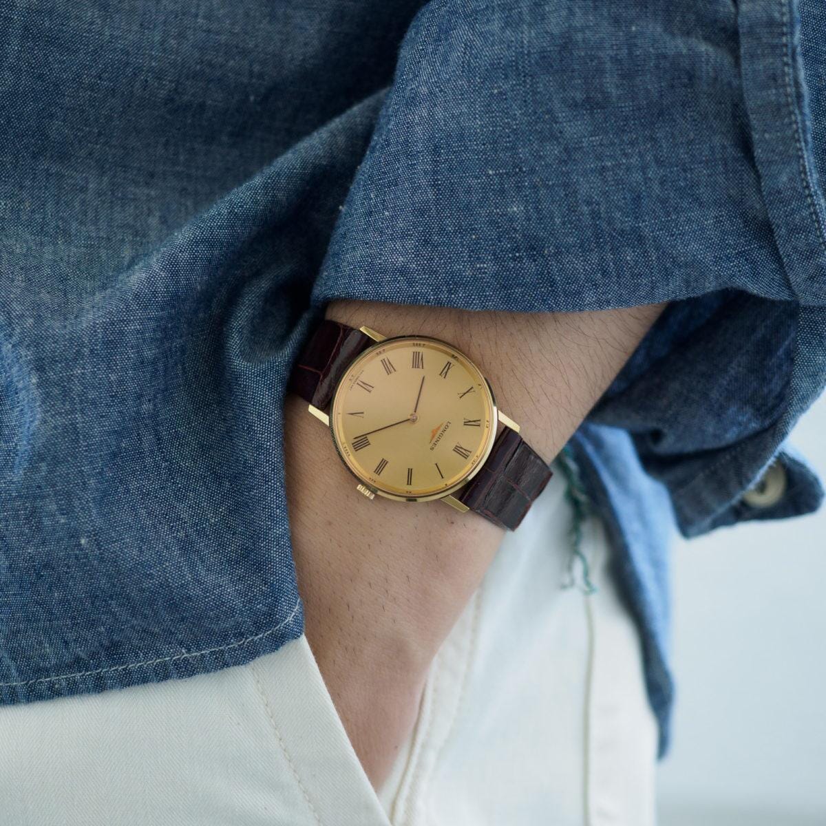 LONGINES Flagship Ivory Roman Dial 1970s - Arbitro