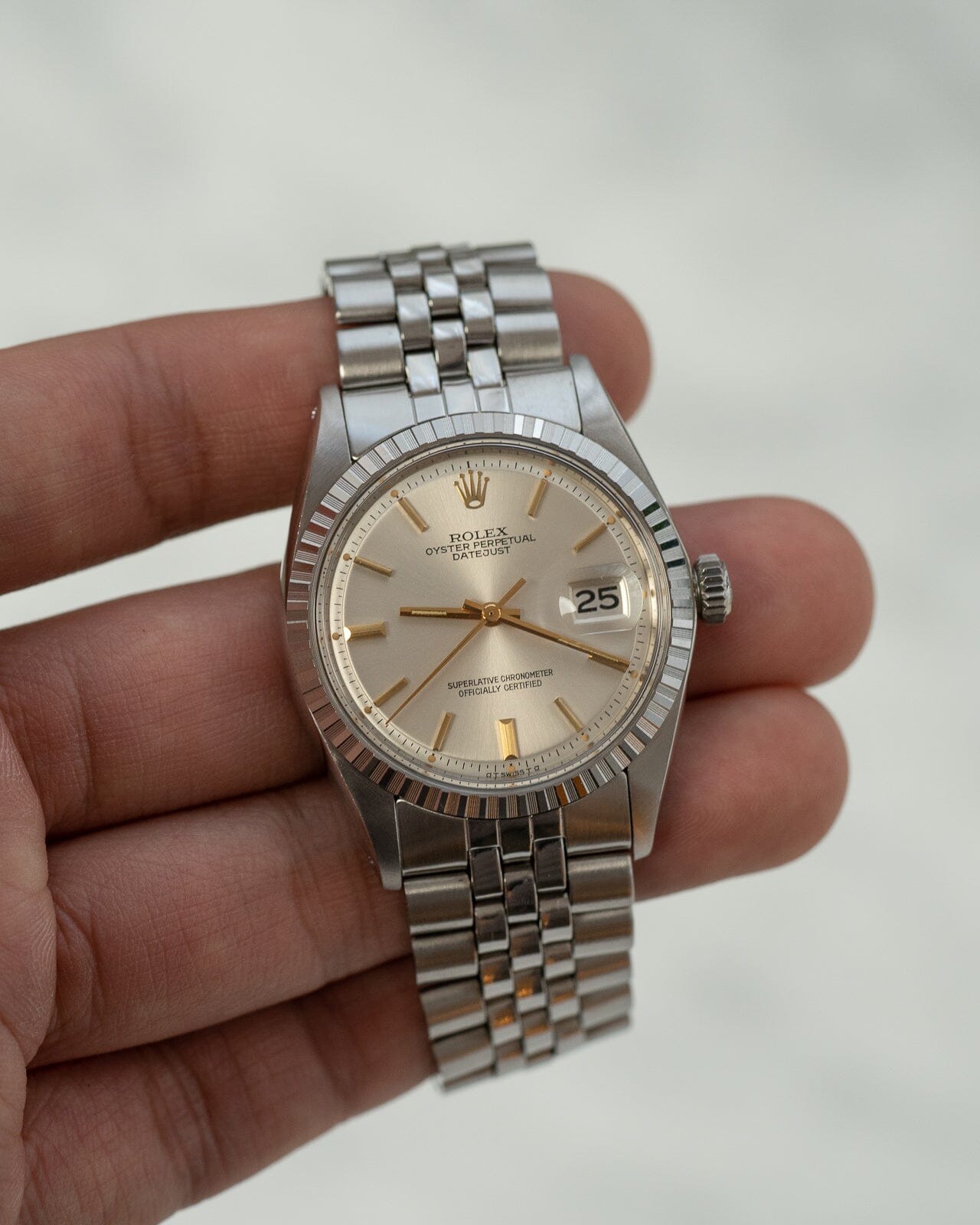 ロレックス デイトジャスト 1603 シルバーシグマダイアル 箱保証書付き Watch ROLEX