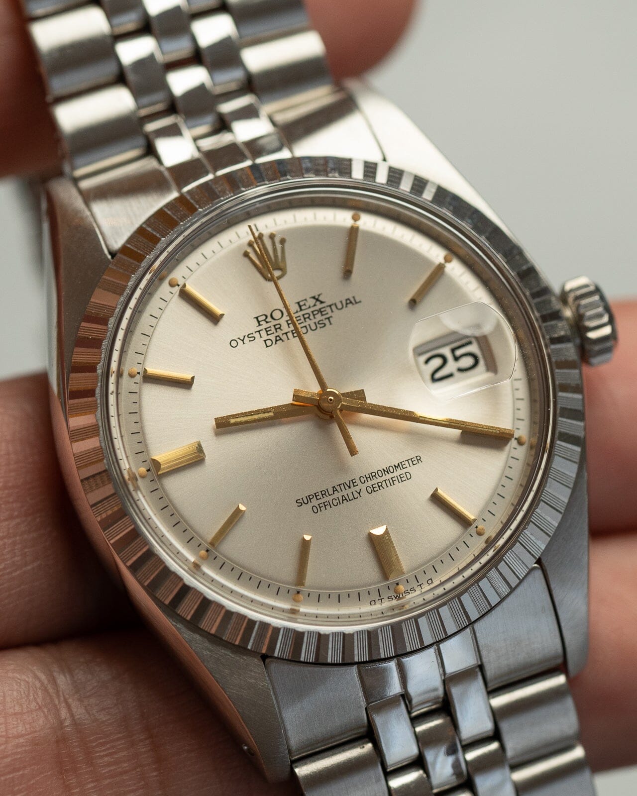 ロレックス デイトジャスト 1603 シルバーシグマダイアル 箱保証書付き Watch ROLEX
