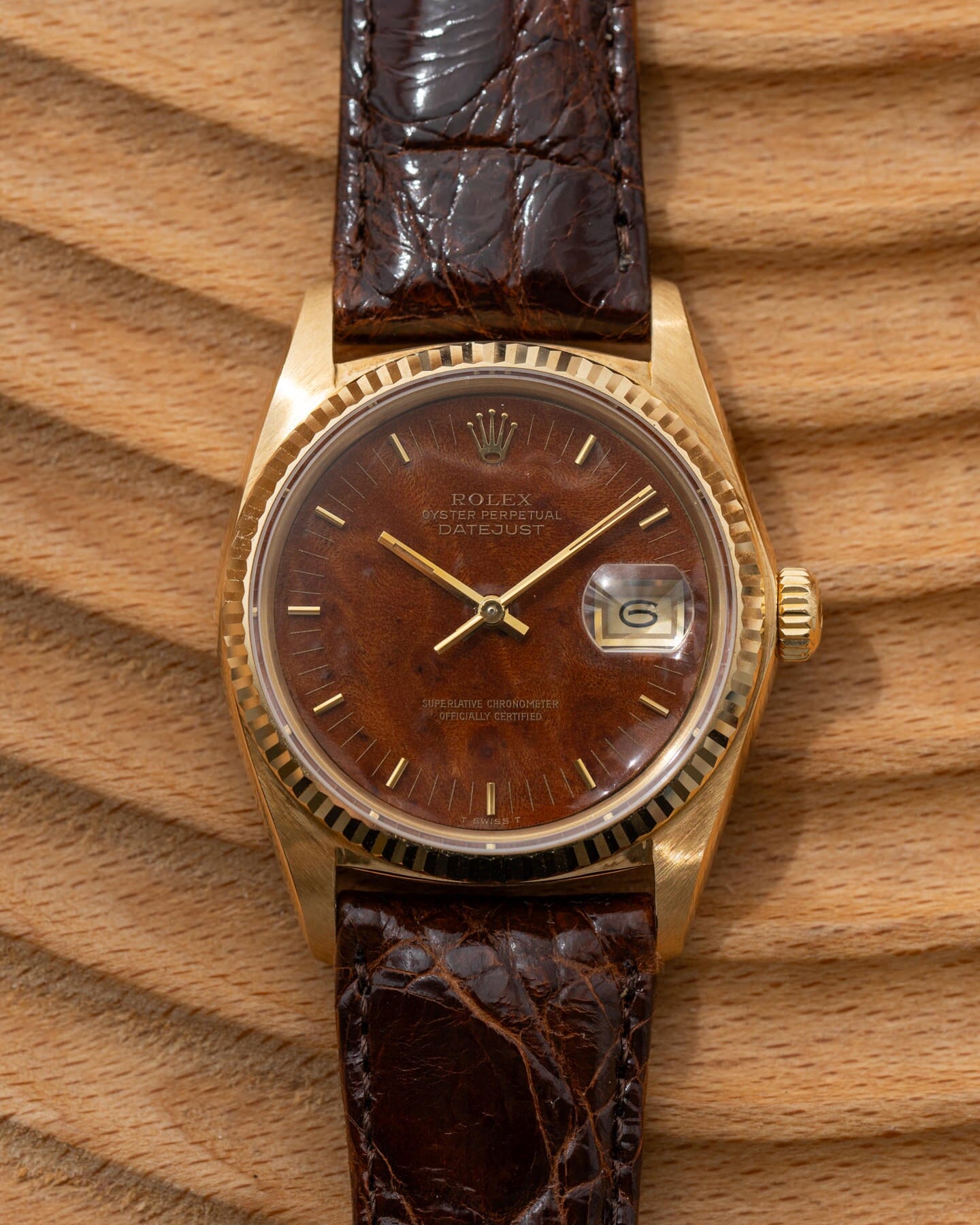 Rolex Datejust 16018 YG Mahogany Dial Watch ROLEX 