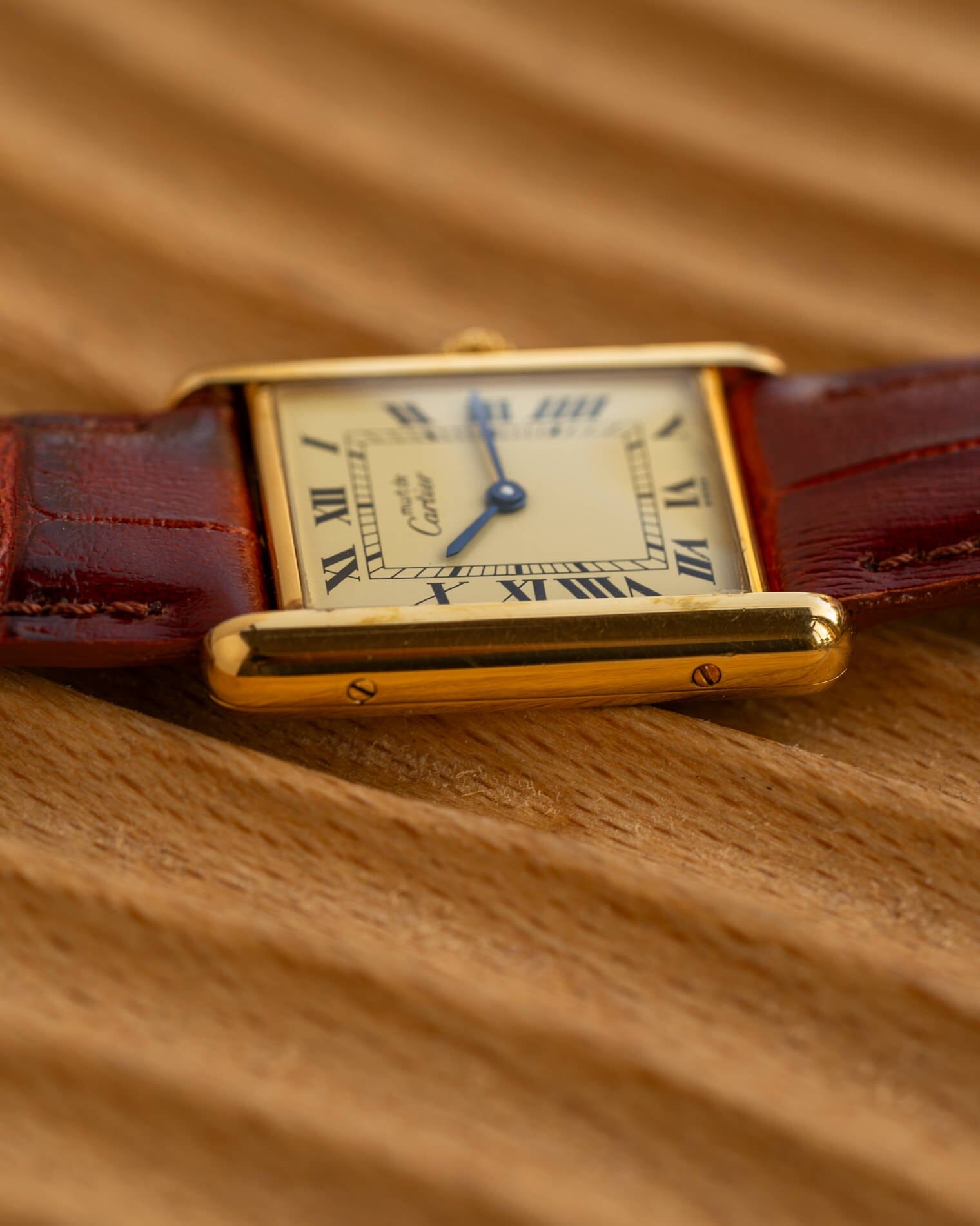 カルティエ マストタンク LM アイボリーローマン QZ Watch CARTIER 