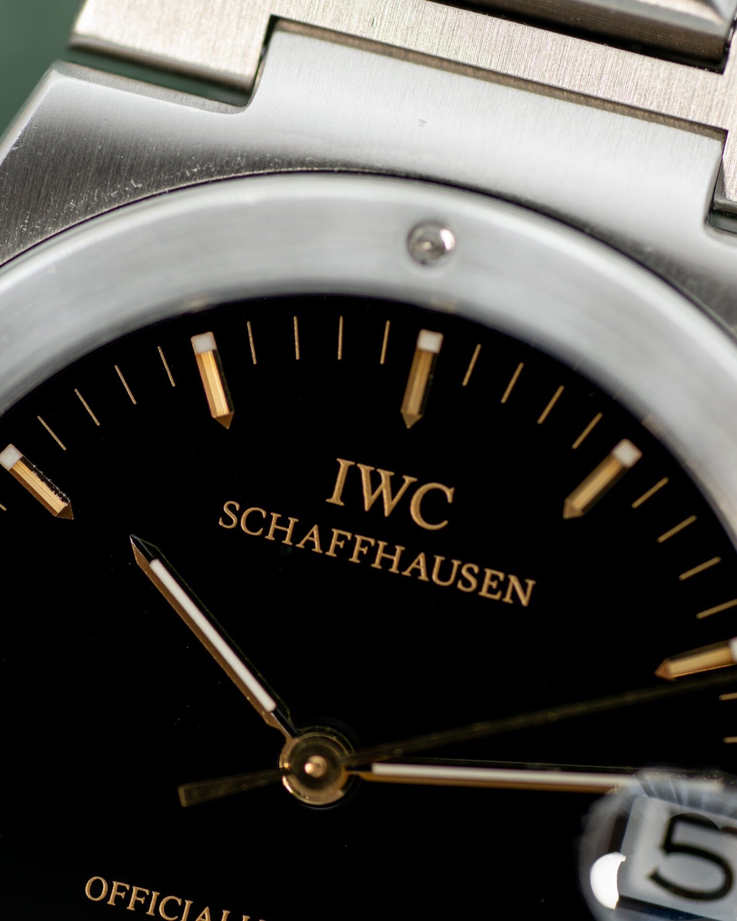 IWC インヂュニア 3521 ブラック 保証書付き Watch IWC 