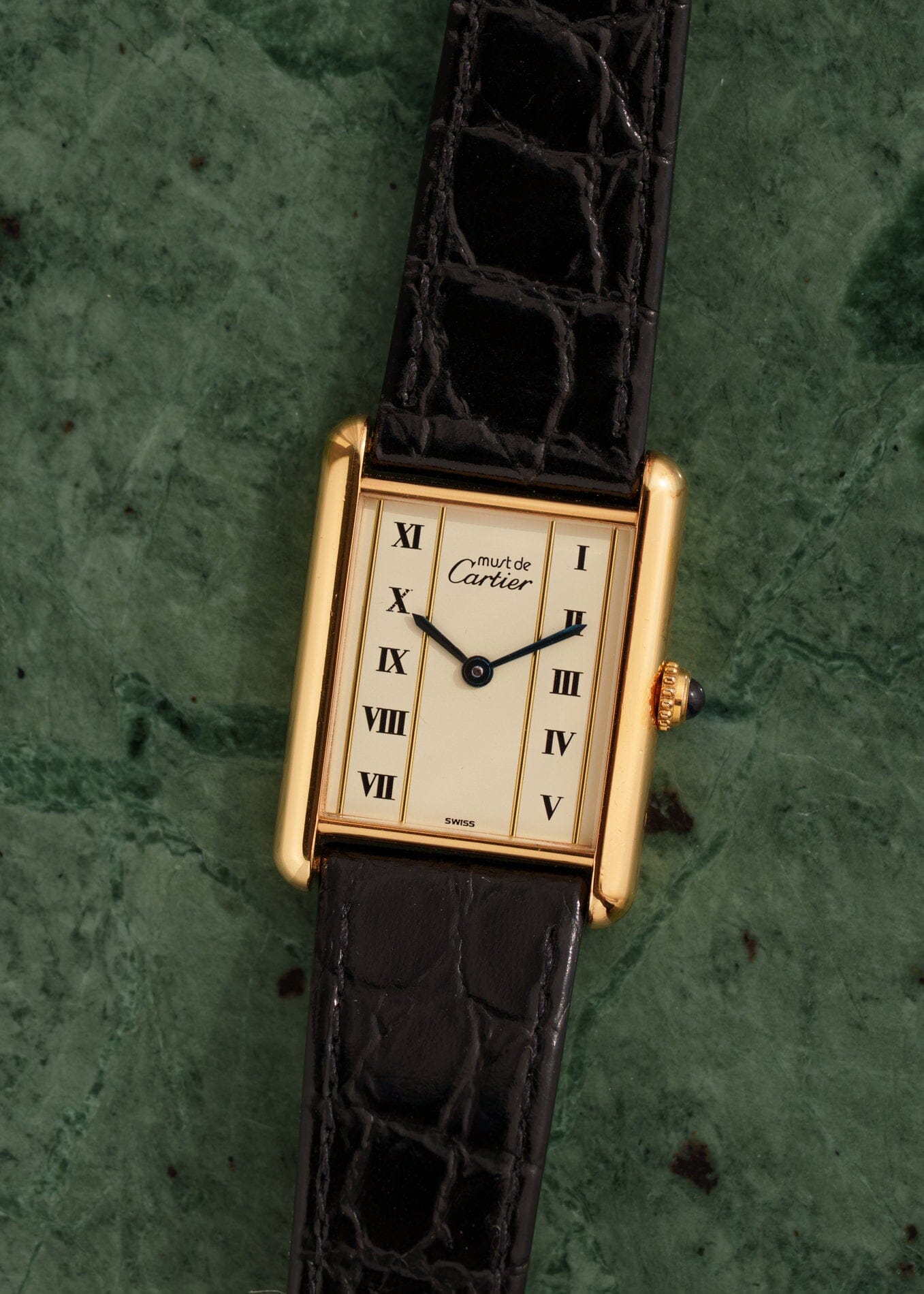 カルティエ マストタンク LM 縦ローマン QZ Watch CARTIER 