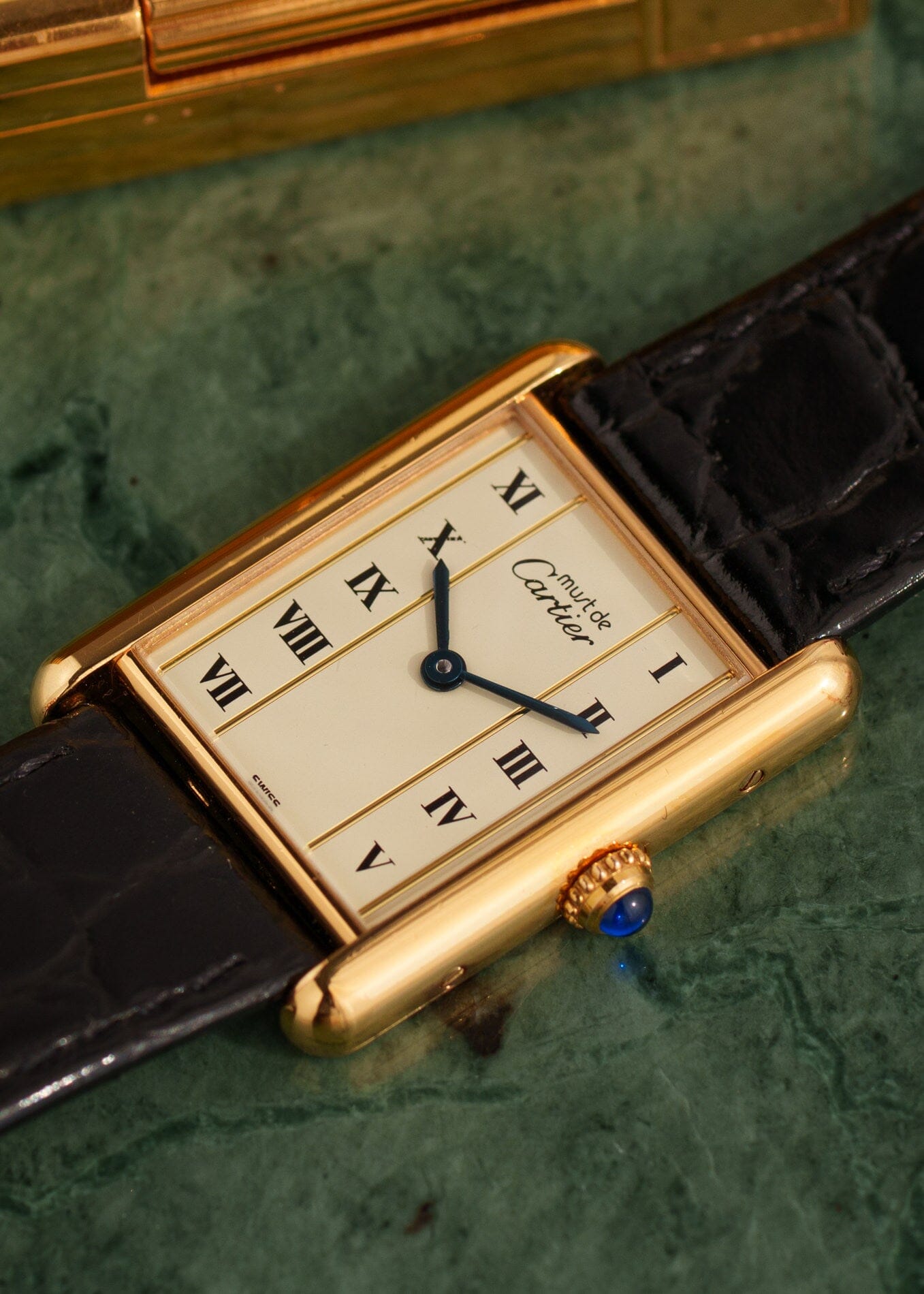 カルティエ マストタンク LM 縦ローマン QZ Watch CARTIER 