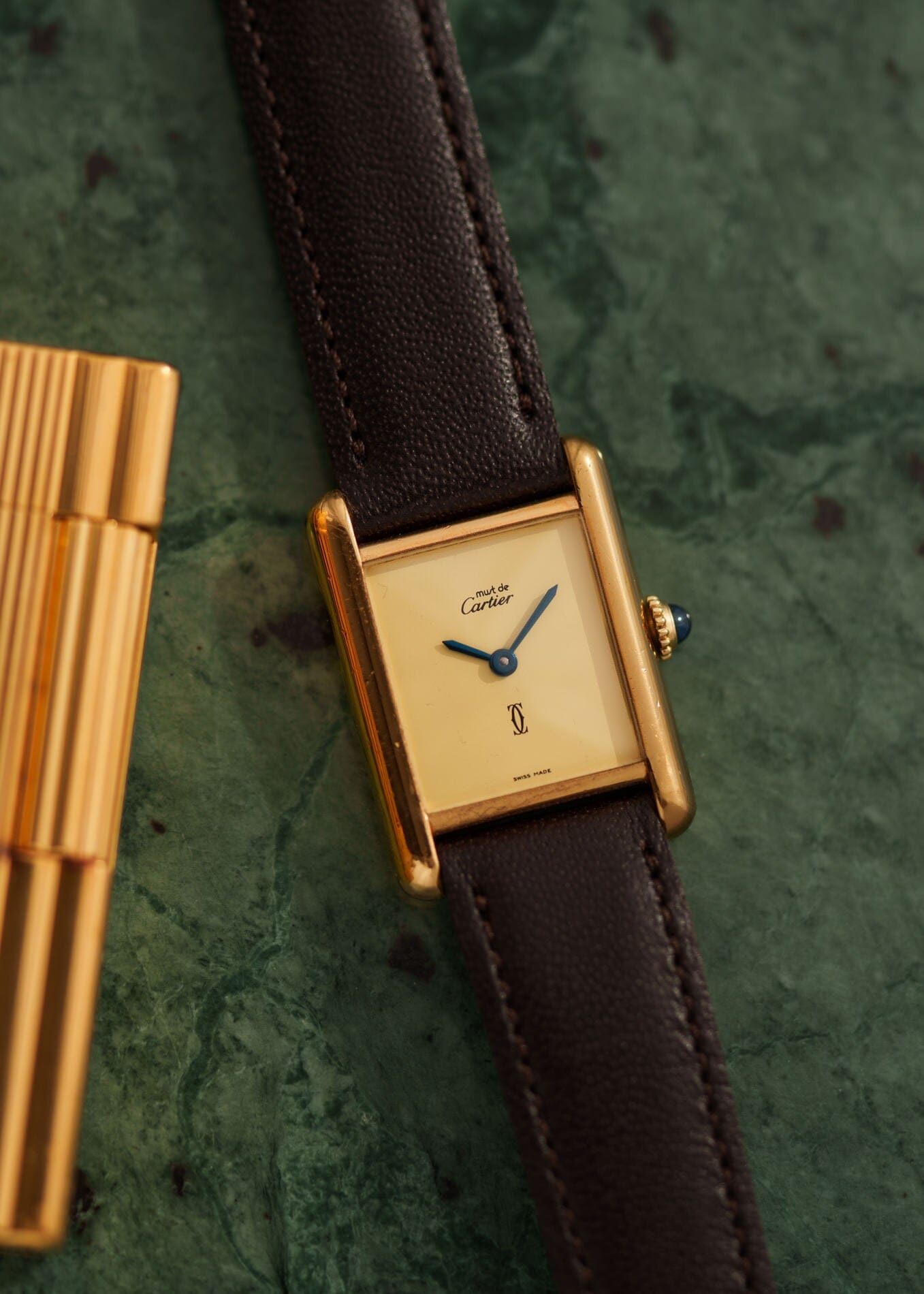 カルティエ マストタンク SM アイボリー 手巻き Watch CARTIER 