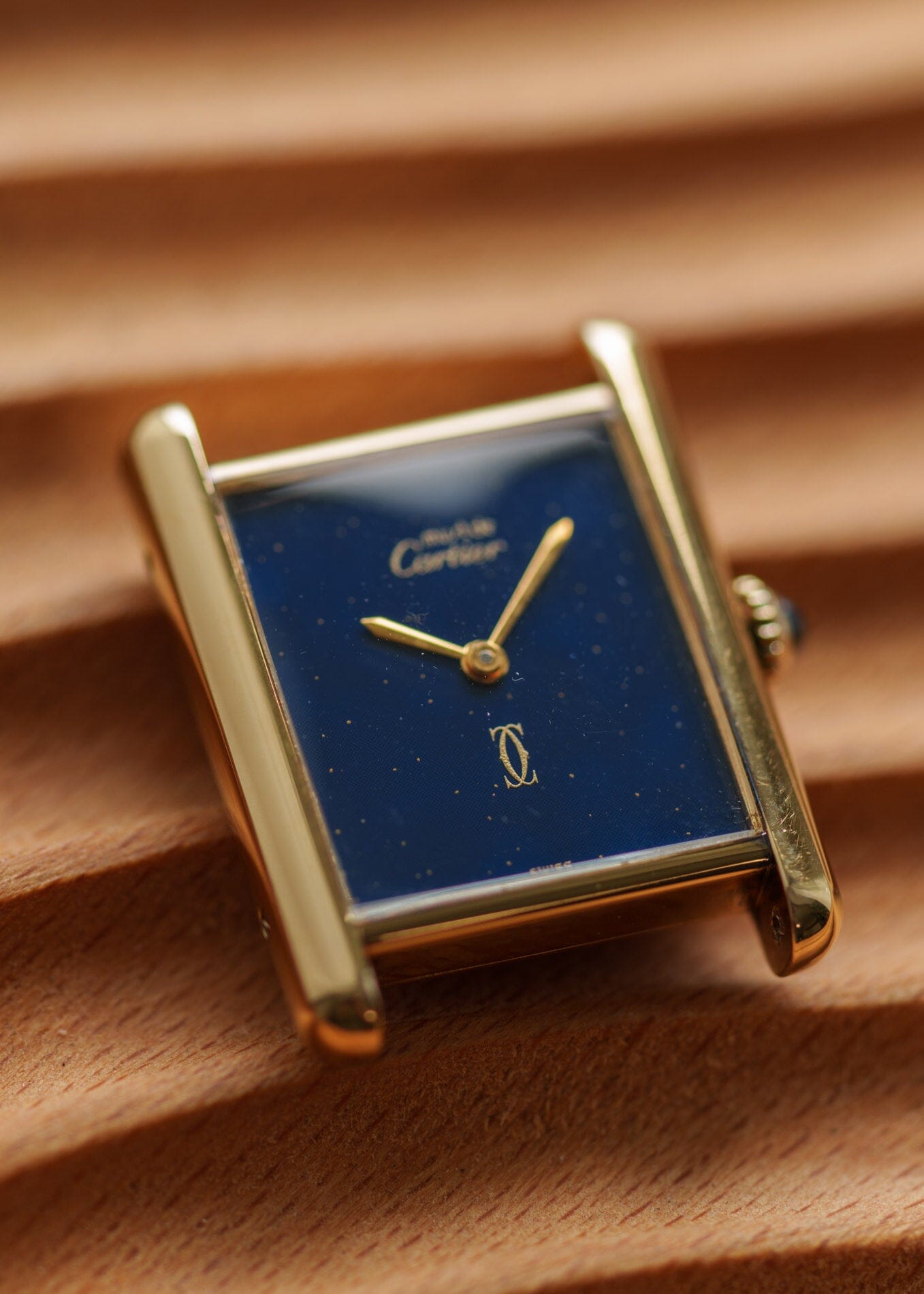 カルティエ マストタンク LM ラピスブルー 手巻き Watch CARTIER 