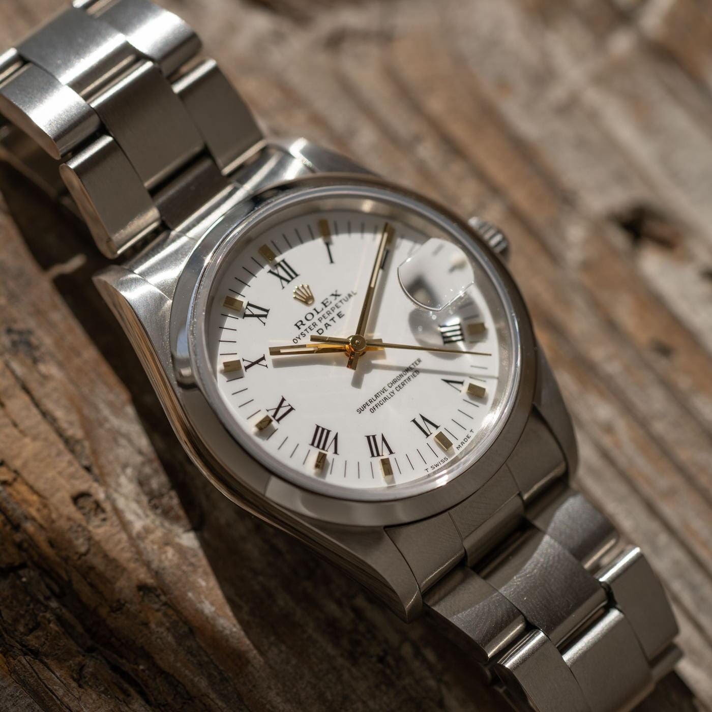 ROLEX Oyster Perpetual Date 15200 White Roman - Arbitro