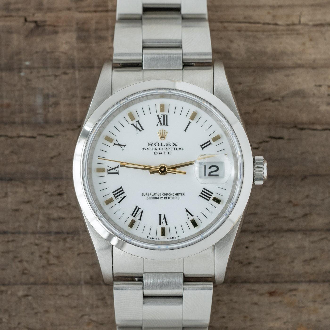 ROLEX Oyster Perpetual Date 15200 White Roman - Arbitro