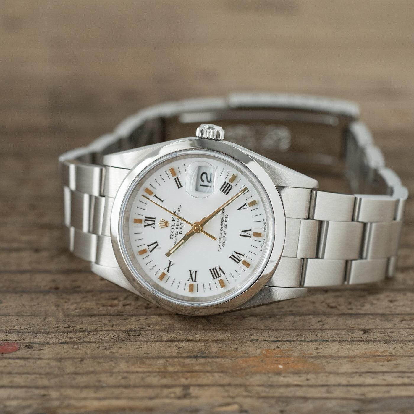 ROLEX Oyster Perpetual Date 15200 White Roman - Arbitro